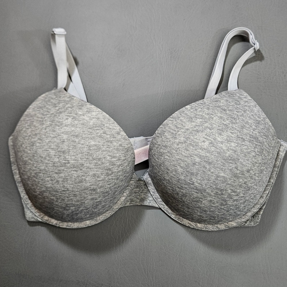 Victoria's Secret PINK Wear Everywhere Push-Up Bra Heather Gray 34DD